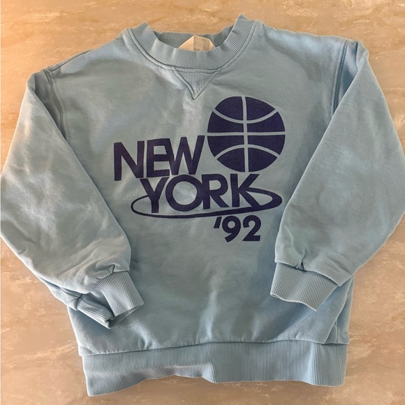 H&M Other - H&M Blue New York '92 Boys Sweatshirt Sz 6/7